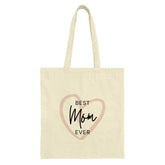 Best Mom Ever Tote Bag, Mothers Day Gift Bag, Everyday Tote, Mom Birthday Gift, Gift for Mom, Heart Tote, Shopping Bag, Cute Tote - Tawshia